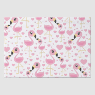 Papier Mousseline Flamant rose Baby shower mignon Tropical