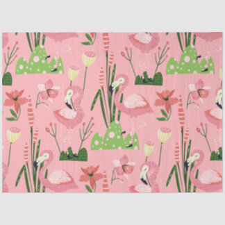 Papier Mousseline Flamant rose Collection été Un design 4