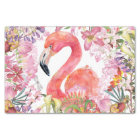 Flamant rose dans la jungle de fleur - motif d'été