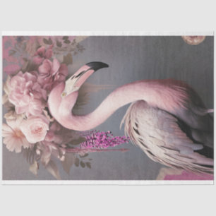 Papier Mousseline Flamant rose flamboyant Oiseau et art floral