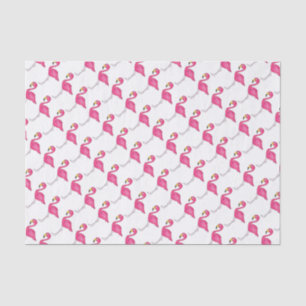 Papier Mousseline Flamant rose rose chaud Tropical Island Bird Print