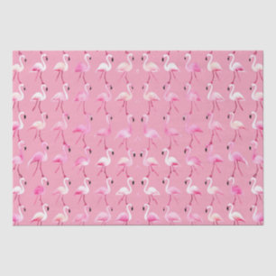 Papier Mousseline Flamant rose rose paradis : Motif aquarelle