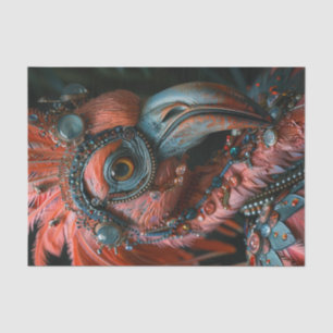 Papier Mousseline Flamant rose soigné