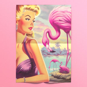 Papier Mousseline Flamant rose tropical - Montage