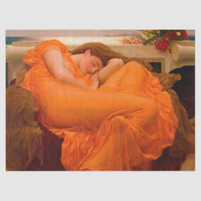 Papier Mousseline Flaming June par Lord Frederic Leighton (Recto)