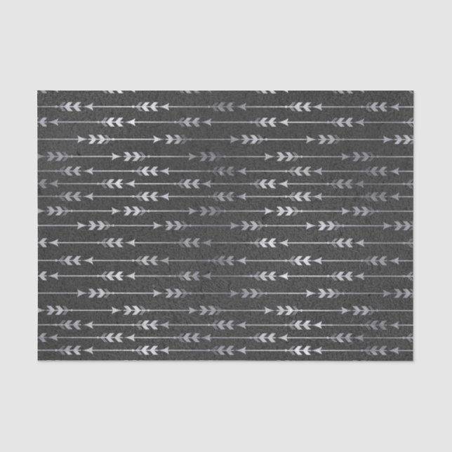 Papier Mousseline Flèche de flèche grise de Bohême Abstraite (Recto)