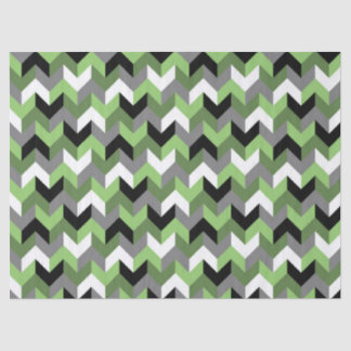 Papier Mousseline Flèche verte, blanche, grise et noire au fromage