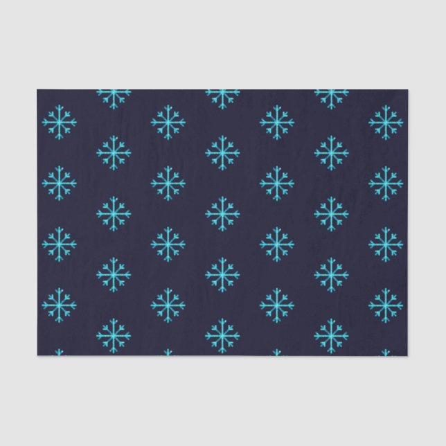 Papier Mousseline Flèches de neige de Parties scintillant bleue (Recto)