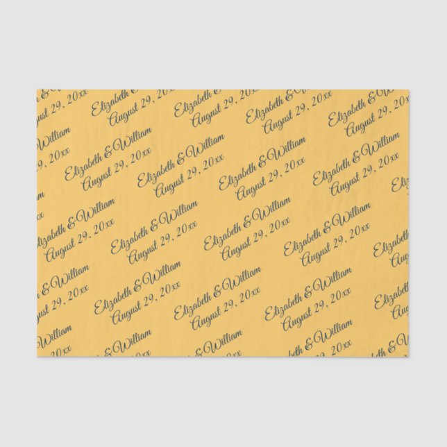 Papier Mousseline Fleur à rayons simples élégant avec Mariage Monogr (Recto)