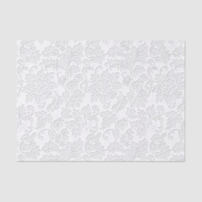 Papier Mousseline Fleur beige Damask (Recto)