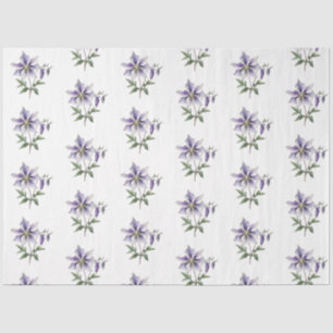 Papier Mousseline Fleur botanique sauvage pourpre