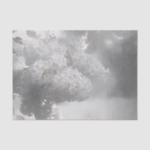 Papier Mousseline Fleur de lilas noir et blanc Art Design de campagn