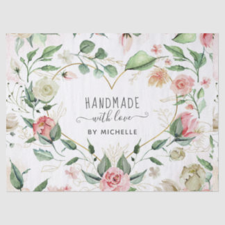 Papier Mousseline fleur de minuit fait à la main avec amour coeur fl