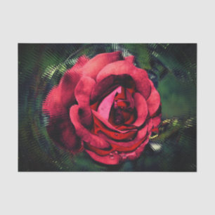 Papier Mousseline Fleur de rose rouge en fleurs Découpage Abstrait