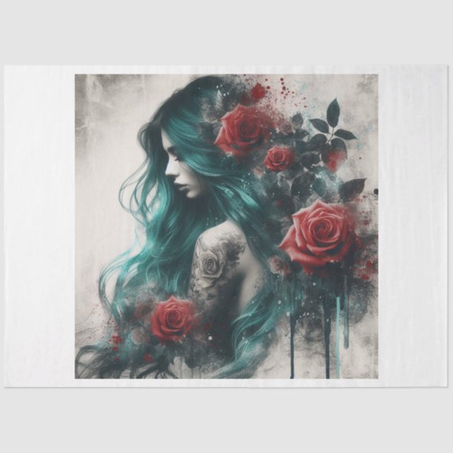 Papier Mousseline Fleur de sirène (Recto)