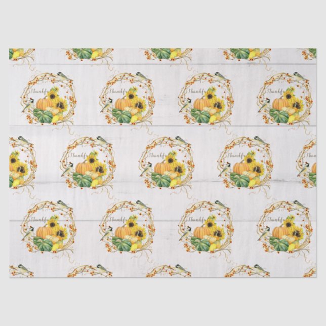 Papier Mousseline Fleur de tournesol citrouille Folial Chute Folid B (Recto)