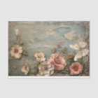 Fleur déchirée, Papillon en dentelle, Bleu poussié