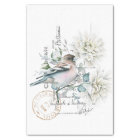Fleur d'oiseau français Script Postmark Découpage
