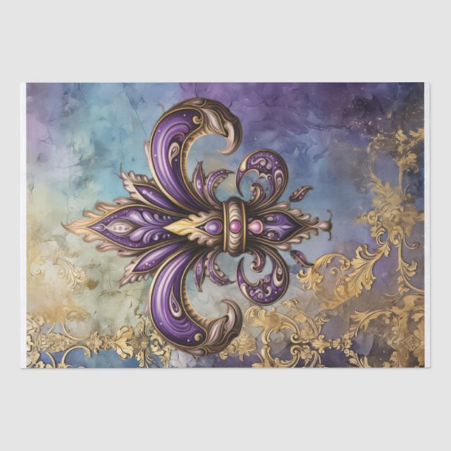 Papier Mousseline Fleur du Carnaval Royal (Recto)