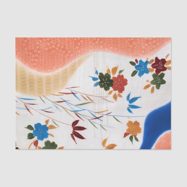 Papier Mousseline Fleur et eau courante, design japonais (Recto)