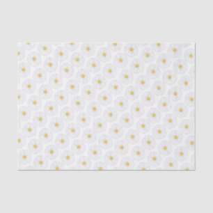 Papier Mousseline Fleur Jardin Floral Jaune Blanc