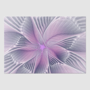 Papier Mousseline Fleur Rose Assez Moderne Art Fractal Abstrait