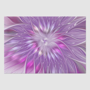 Papier Mousseline Fleur Rose Violet Passion Abstrait Art Fractal