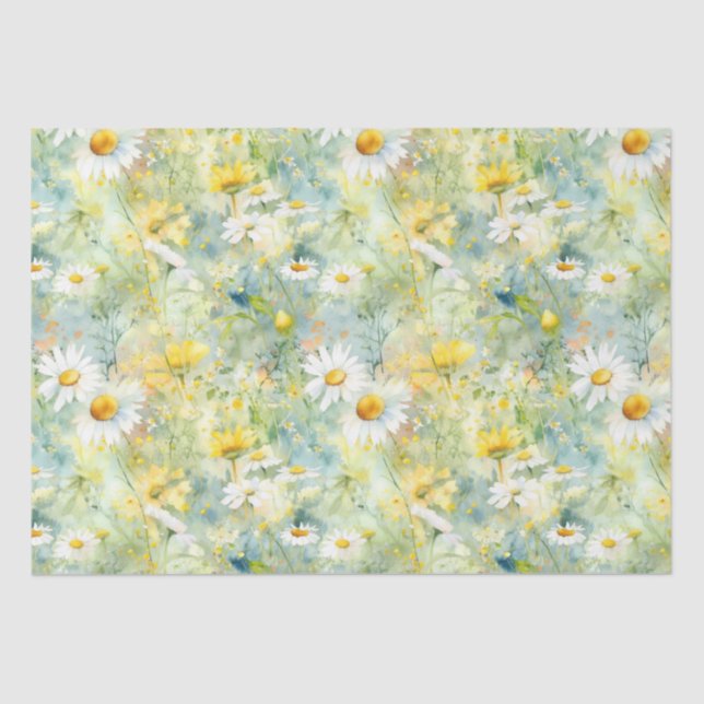 Papier Mousseline Fleur sauvage Meadow Summer Folio Boho Moderne (Recto)