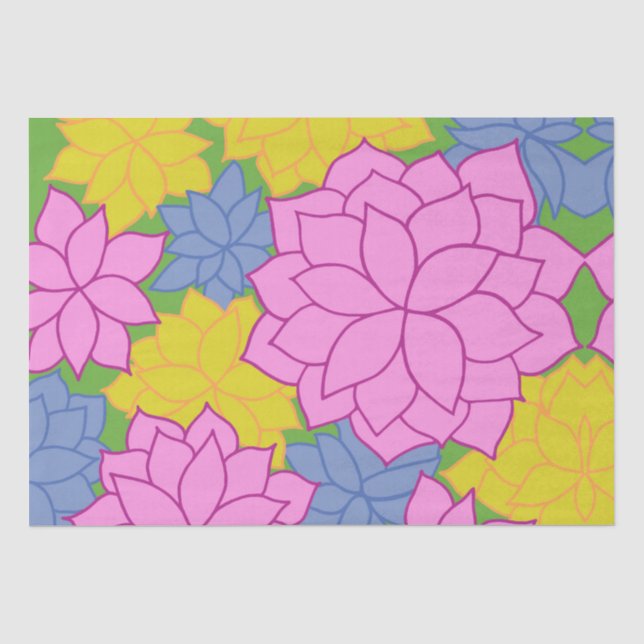 Papier Mousseline Fleurs (Recto)
