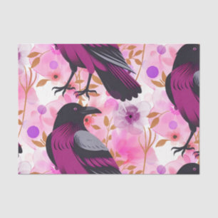 Papier Mousseline Fleurs à l'aquarelle Fleurs Botaniques Raven