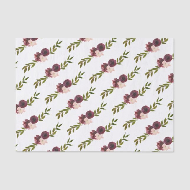 Papier Mousseline Fleurs bourguignonnes (Recto)