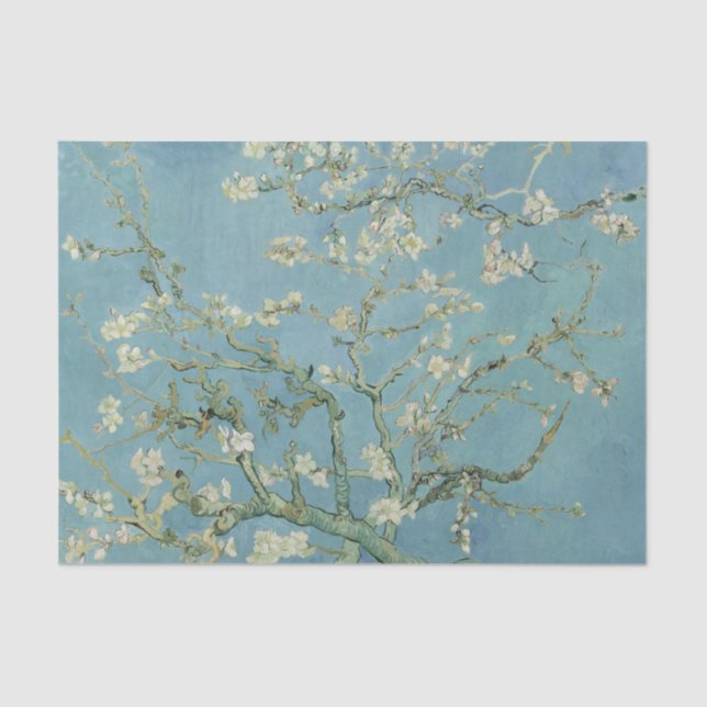 Papier Mousseline Fleurs d'amandes par Vincent Van Gogh Art (Recto)