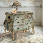 Fleurs de cerises Abstraites de couleur verte