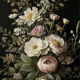 Papier Mousseline Fleurs de cimetière