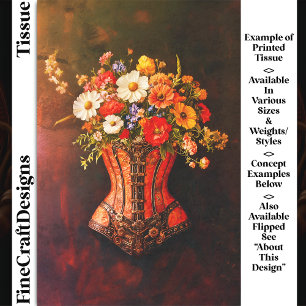 Papier Mousseline Fleurs de corset Steampunk victorien DF5RF Découpa
