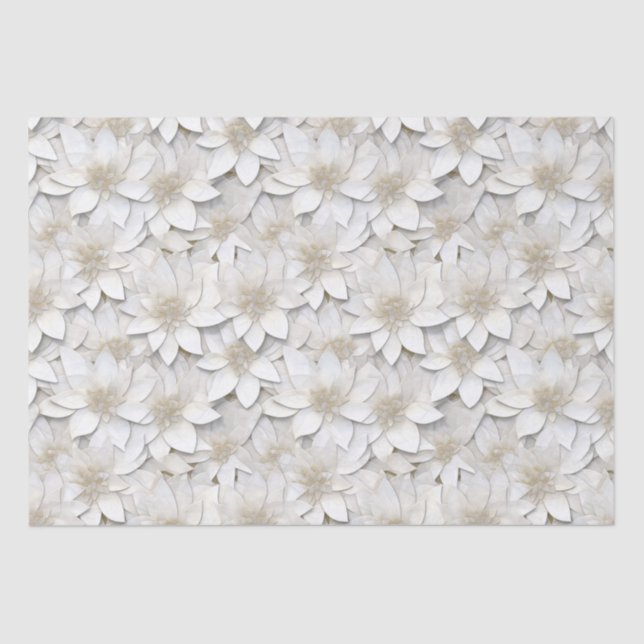 Papier Mousseline Fleurs de lotus blanches (Recto)