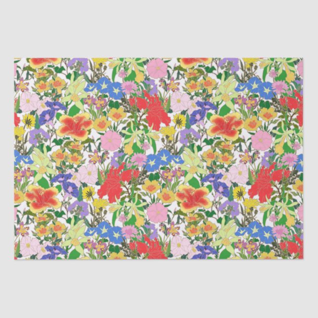 Papier Mousseline Fleurs de matin (Recto)