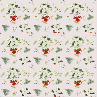 Papier Mousseline Fleurs de Noël et arcs