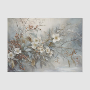 Papier Mousseline Fleurs de Noël Holly Berry dans le découpage d'hiv