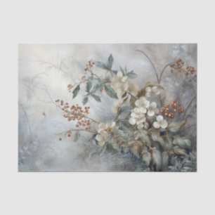 Papier Mousseline Fleurs de Noël Holly Berry dans le découpage d'hiv