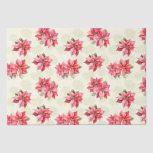 Papier Mousseline Fleurs de Noël Poinsettia classiques