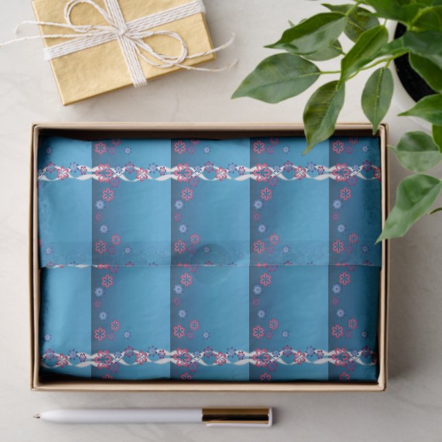 Papier Mousseline Fleurs de printemps (Cadeau)