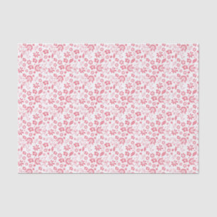 Papier Mousseline Fleurs de printemps tropicales roses et joliment b