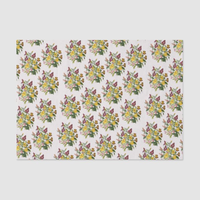 Papier Mousseline Fleurs de singes (Recto)