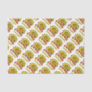 Papier Mousseline Fleurs de soleil et abeilles incroyables Grandgirl
