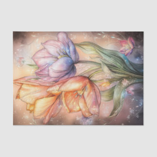 Papier Mousseline Fleurs de tulipes
