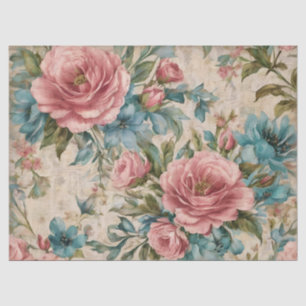Papier Mousseline Fleurs Démodées