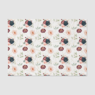 Papier Mousseline Fleurs (Design 2 Jaunes/Oranges)