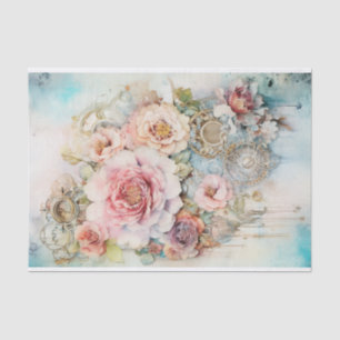 Papier Mousseline Fleurs en cascade Médias mixtes