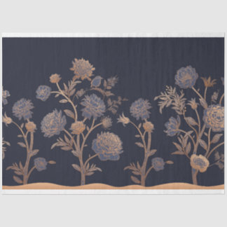 Papier Mousseline Fleurs florissantes dans une ligne